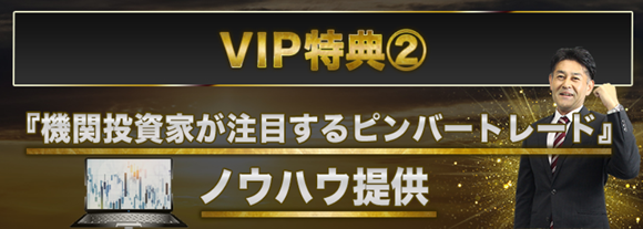みんなでFXの特典②『機関投資家が注目するピンバートレード』ノウハウ提供