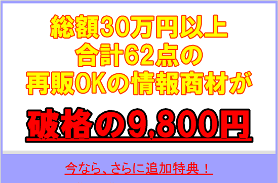 情報ビジネス初心者が一番はじめに挑戦すべきビジネスモデル 再販ビジネス・スタートキット